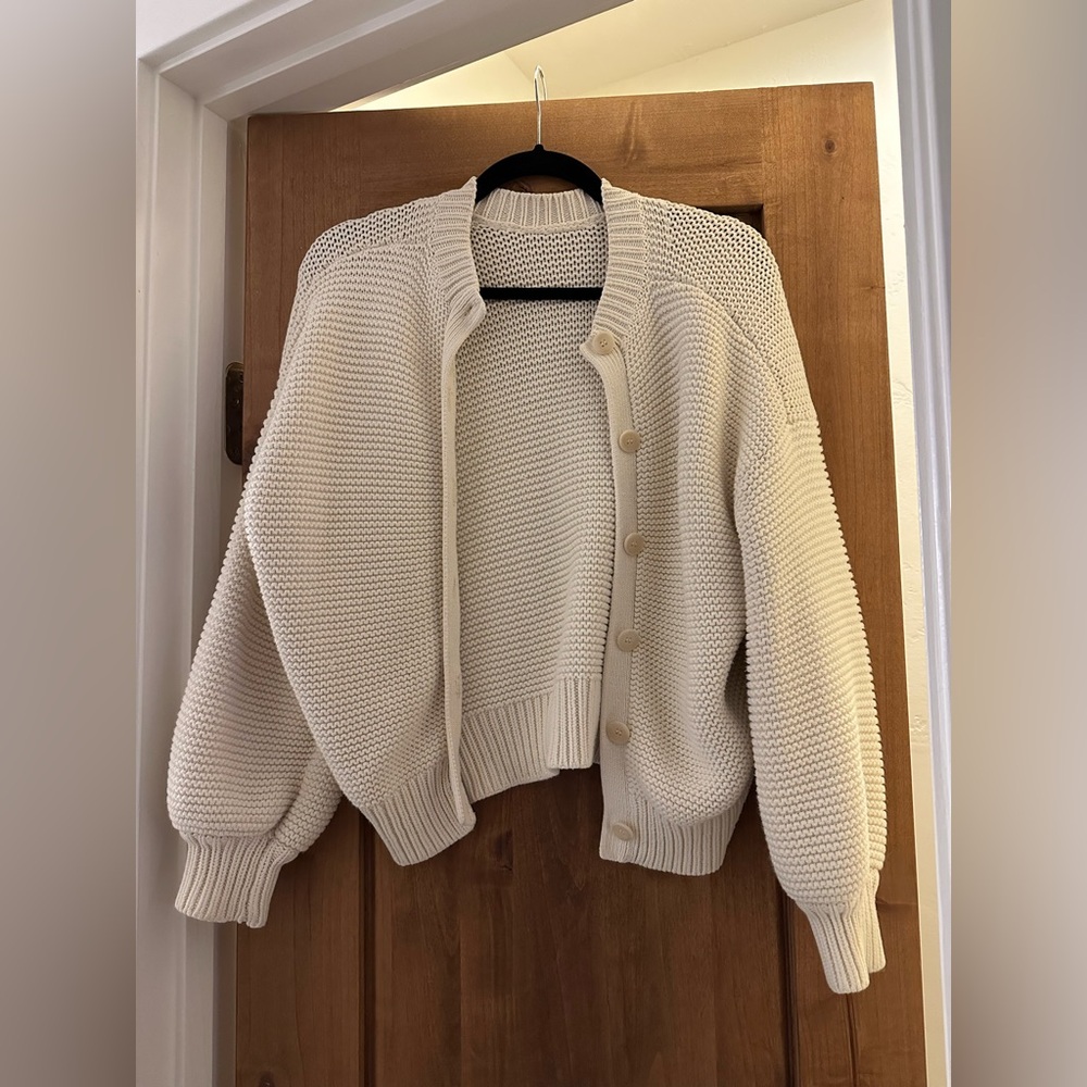 Alex Mill cardigan marketed as button back sweater I preferred as cardi size S